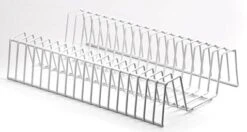 METRO Professional Scheibenhalter Für Gemüseschneider, Draht / Kunststoff, 25 X 40 X 8 Cm, Für 18 Scheiben, Weiß