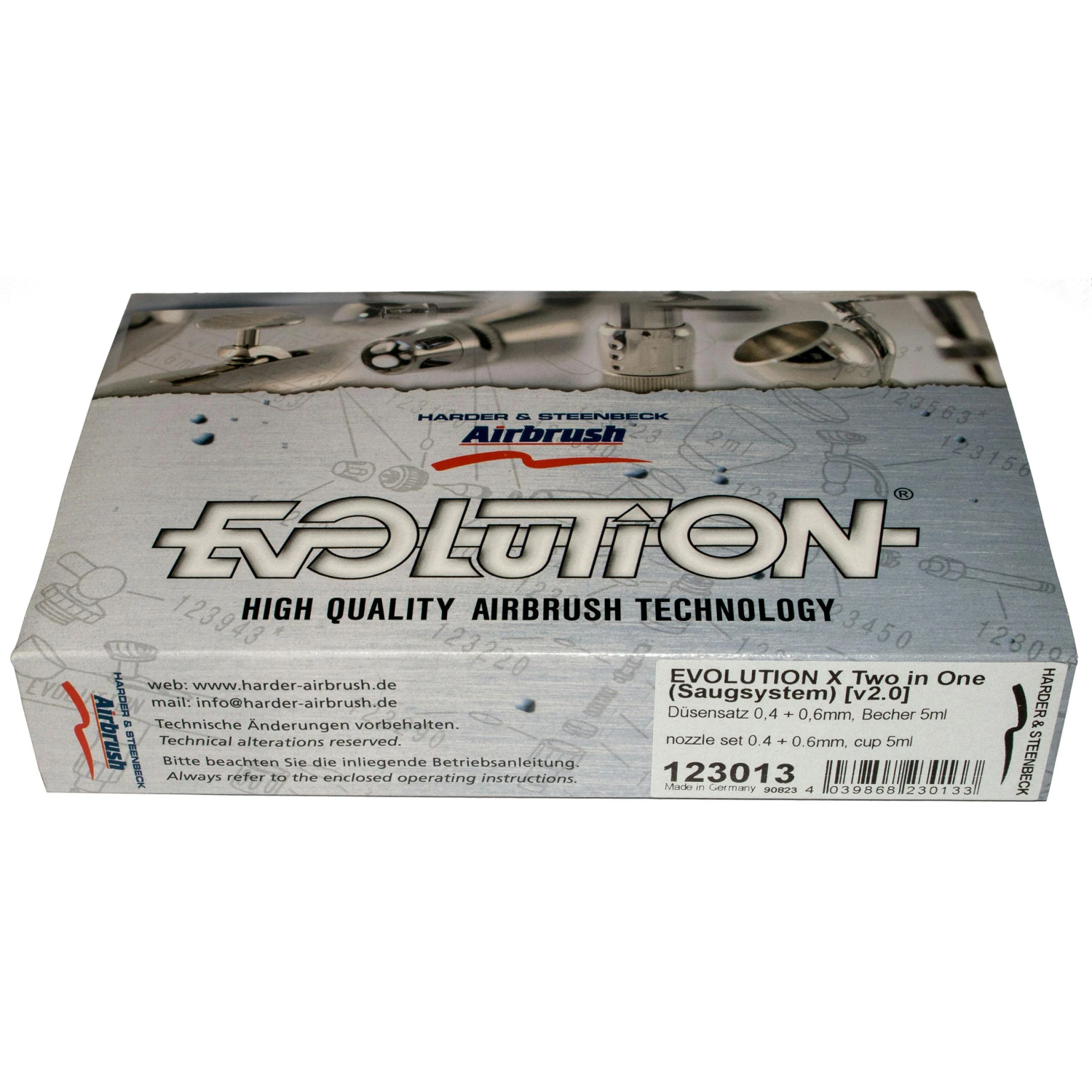 Evolution X Two In One 123013 Airbrushpistole 0.4 + 0.6 Düsensatz – Bild 6